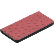 Tellur Book case Ostrich Genuine Leather for iPhone 7 red