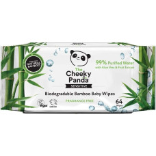 The Cheeky Panda Bamboo Baby Wipes Art.89927  Детские влажные  салфетки из натурального бамбука,64 шт