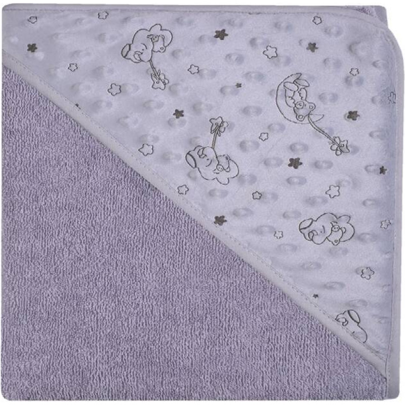 Duet Baby Bathing cover - 650 - TERRY - MINKY - size 80x80 - GREY