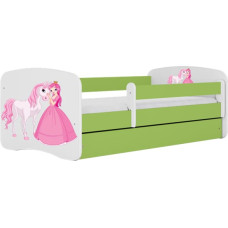 Kocot Kids Кровать babydreams green princess horse с ящиком с матрасом 140/70