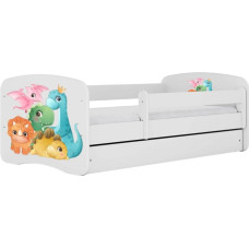 Kocot Kids Кровать babydreams white tiny dinos с ящиком с матрасом 160/80