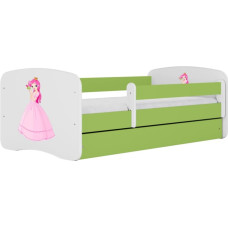 Kocot Kids Кровать babydreams green princess с ящиком с матрасом 180/80