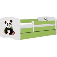 Kocot Kids Кровать babydreams green panda 2 с ящиком с матрасом 160/80