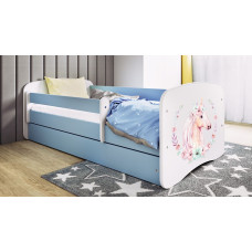 Kocot Kids Кровать babydreams blue horse с ящиком с матрасом 160/80