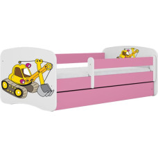 Kocot Kids Кровать babydreams pink digger без ящика с матрасом 160/80