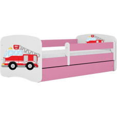 Kocot Kids Кровать babydreams pink fire brigade с ящиком с матрасом 180/80