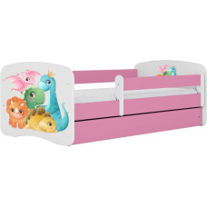 Kocot Kids Кровать babydreams pink tiny dinos без ящика с матрасом 160/80