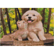 Minikid Daimond Mosaic - 48880 - DOG & CAT - size 30x40 cm