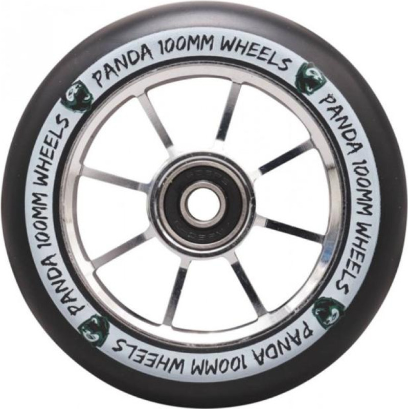 Tõukeratta ratas Panda Spoked V2 100MM Scooter Wheel Chrome