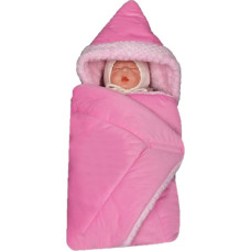 Minikid Swaddling blanket - 657 - with filling - VELVET / SOFT - PINK