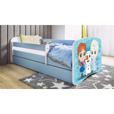 Kocot Kids Кровать babydreams blue frozen land с ящиком с матрасом 160/80