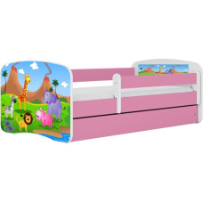 Kocot Kids Кровать babydreams pink safari без ящика с матрасом 180/80