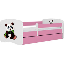 Kocot Kids Кровать babydreams pink panda 2 с ящиком с матрасом 140/70