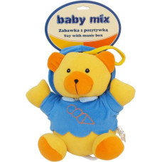 Baby Mix TK/P/1034-0300 Pozytywka pluszowa Miś w niebieskim kubraczku 17218