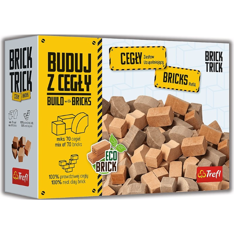 Trefl BRICK TRICK 61558 Cegły zamkowe mozaika 70 szt