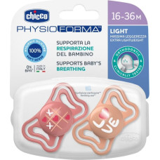 Chicco 00071039110000 Smoczek PHYSIO LIGHT 16-36M sil 2 szt róż