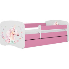 Kocot Kids Кровать babydreams pink horse without drawer with latex mattress 140/70