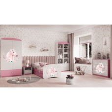 Kocot Kids Кровать babydreams pink horse с ящиком с матрасом 180/80