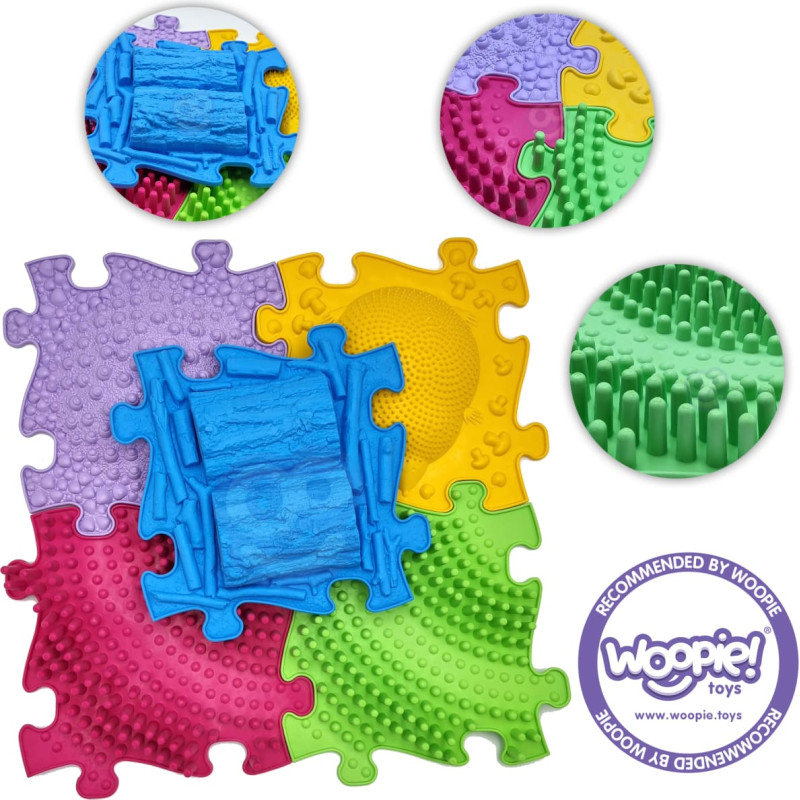 Woopie Mata Sensoryczna Ortopedyczna Puzzle 5 el.
