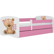 Kocot Kids Кровать babydreams pink teddybear flowers с ящиком с матрасом 140/70