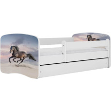 Kocot Kids Кровать babydreams white galloping horse с ящиком с матрасом 160/80