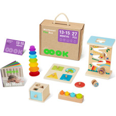 Tooky Toy Box Pudełko XXL Montessori Edukacyjne 6w1 Sensoryczne 13-15 Mies