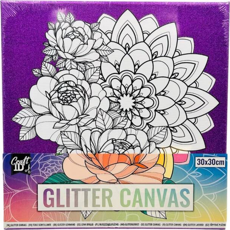 Minikid Glitter Canves - 13203 - GRAFIX - FLOWERS