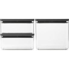 Brabantia uzglabāšanas kārbu komplekts Tasty+, 3 gab.,  Dark Grey - 230783