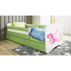 Kocot Kids Кровать babydreams green fairy with wings с ящиком с матрасом 160/80