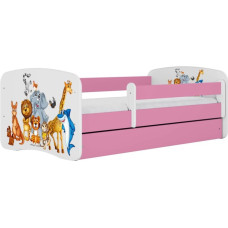 Kocot Kids Кровать babydreams pink animals без ящика с матрасом 160/80