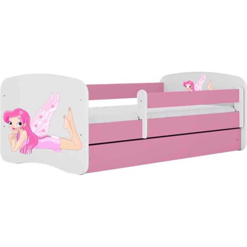 Kocot Kids Кровать babydreams pink fairy with wings без ящика с матрасом 180/80