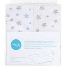 Cebababy CEBA 849-626-603 Pokrowiec na przewijak miękki 85x72 2szt Grey Stars + Blue Stars*