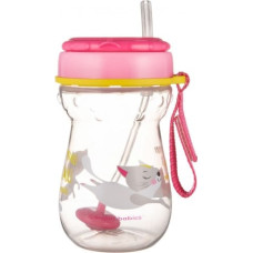 Canpol Babies CANPOL 56/521 Bidon z rurką silikonową i odważnikiem 350 ml Kotek