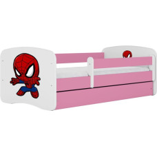 Kocot Kids Кровать babydreams pink spiderman с ящиком с матрасом 140/70