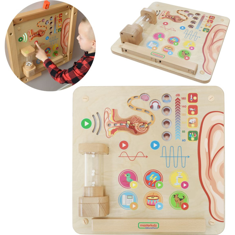 Masterkidz Tablica Edukacyjna Zmysł Słuchu Montessori