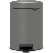 Brabantia atkritumu tvertne ar pedāli NewIcon, 5L, Mineral Concrete Grey - 126284