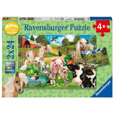 RAVENSBURGER Пазл 2x24 Animals friends R 07830 РАСПРОДАЖА