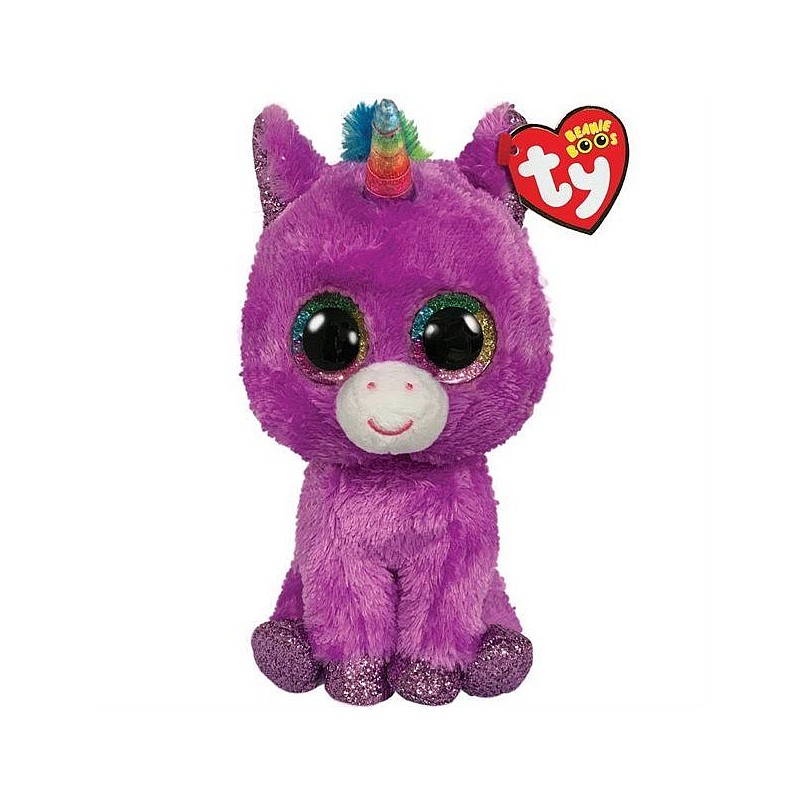 TY Beanie Boos Мягкая игрушка ROSETTE unicom purple, TY36328 РАСПРОДАЖА