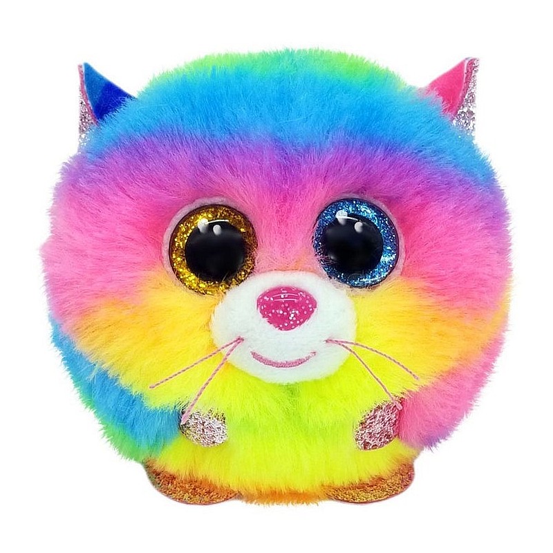 TY PUFFIES Мягкая игрушка GIZMO - rainbow cat puf 8см, TY42520