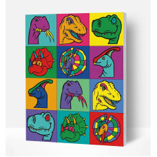 SPLAT PLANET Набор для рисования по номерам 30x40см DINOSAURS, SP45485