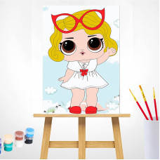 TSVETNOY Набор для рисования по номерам 20x30см Little Girl with Glasses, MC1093e