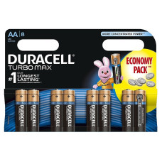 DURACELL Turbo Max Комплект батареек AA, LR06, 8gb.