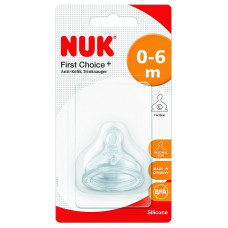 NUK FIRST CHOICE Plus Anti-Colic соска из силикона L-для каши, 0-6м. 1шт. 709254 SA42 РАСПРОДАЖА