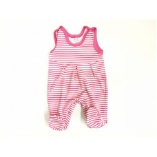 ZUZIA Ползунки 80.размер, JEŽ 818/80 White/pink stripes СКИДКА