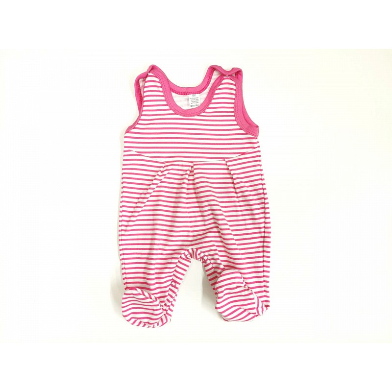 ZUZIA Ползунки 80.размер, JEŽ 818/80 White/pink stripes СКИДКА