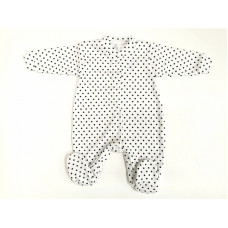 ZUZIA ползунки с длинными рукавами 62 размер JEŽ 1729/62 white/dark blue dots