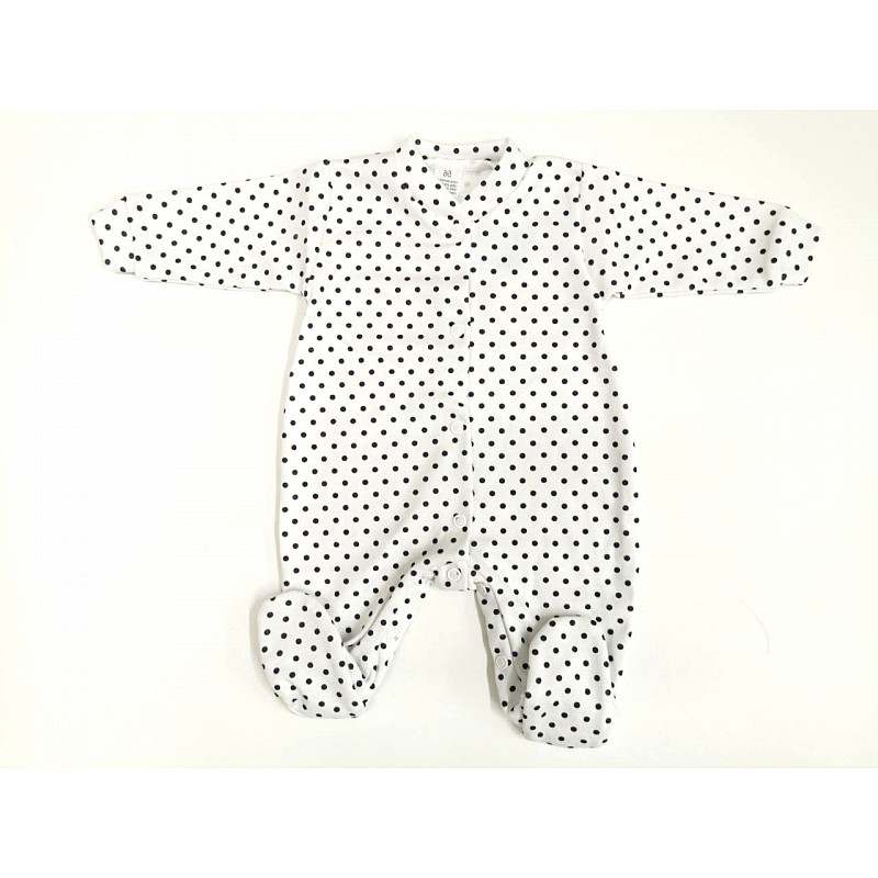 ZUZIA ползунки с длинными рукавами 62 размер JEŽ 1729/62 white/dark blue dots