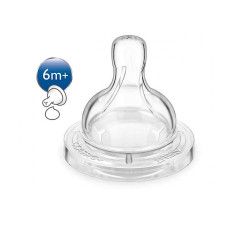 PHILIPS AVENT Anti-colic Силиконовые соски для бутылочек 6м+ (2шт.) SCF636/27