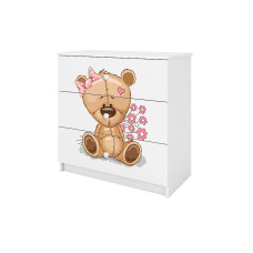 KOCOT KIDS Комод BABYDREAMS white Teddybear flowers