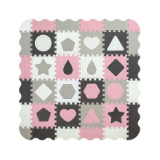 MILLY MALLY Напольный пазл - коврик 148x148cm Jolly 4x4 Shapes - Pink Grey